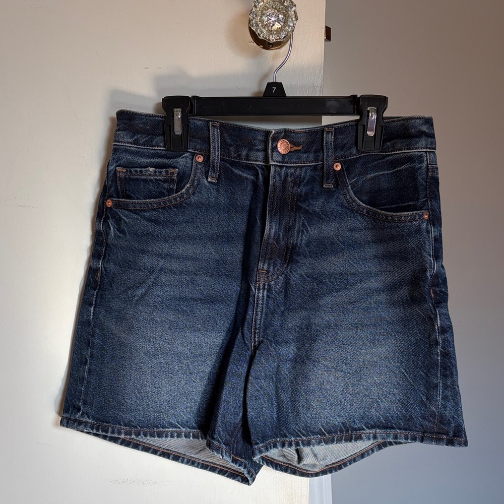 Express Dark Blue Jean Shorts